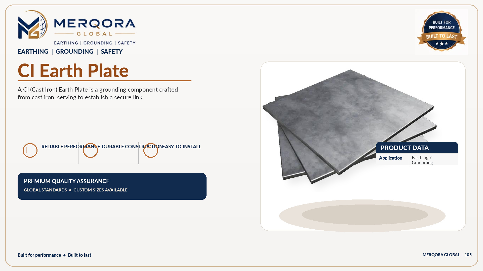 Cast Iron (CI) Earth Plates - High performance cast iron (ci) earth plates engineered for industrial applications.