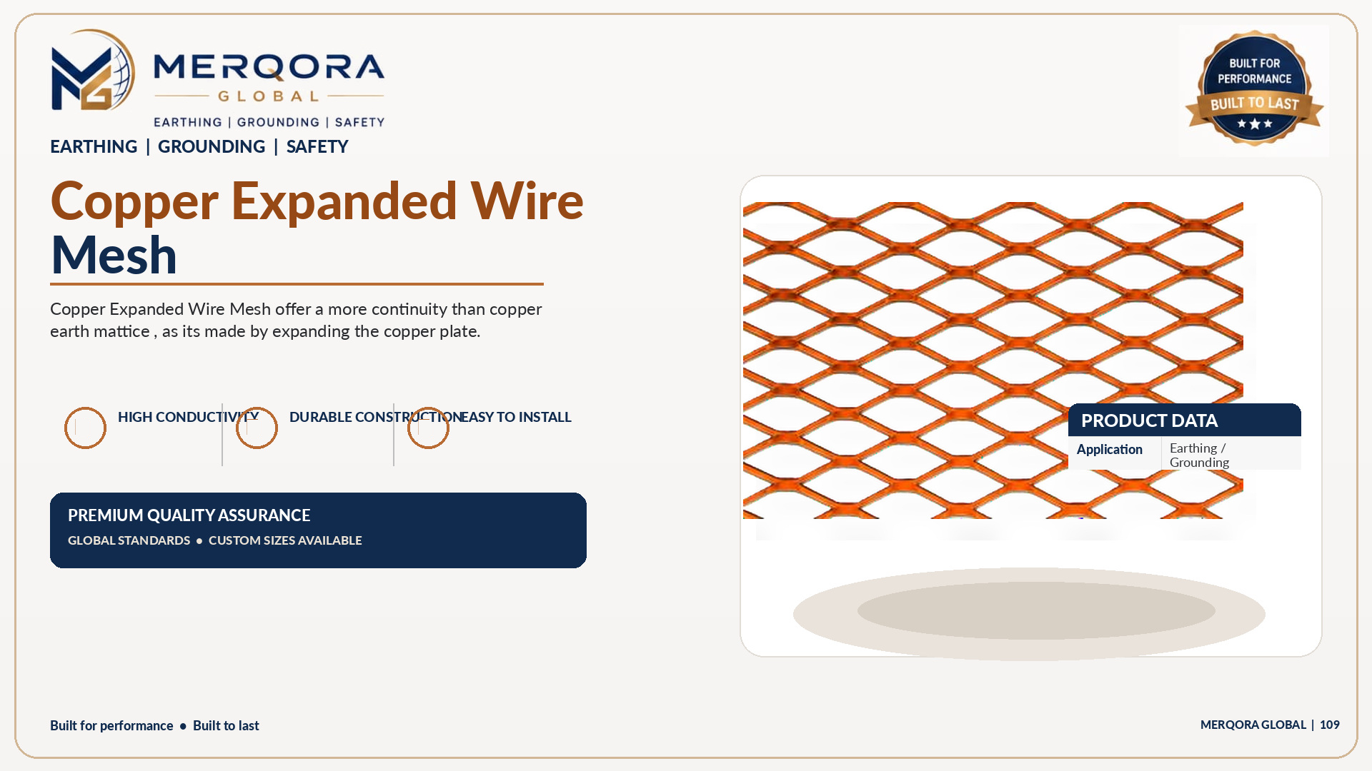 Copper Earth Mattice - High performance copper earth mattice engineered for industrial applications.