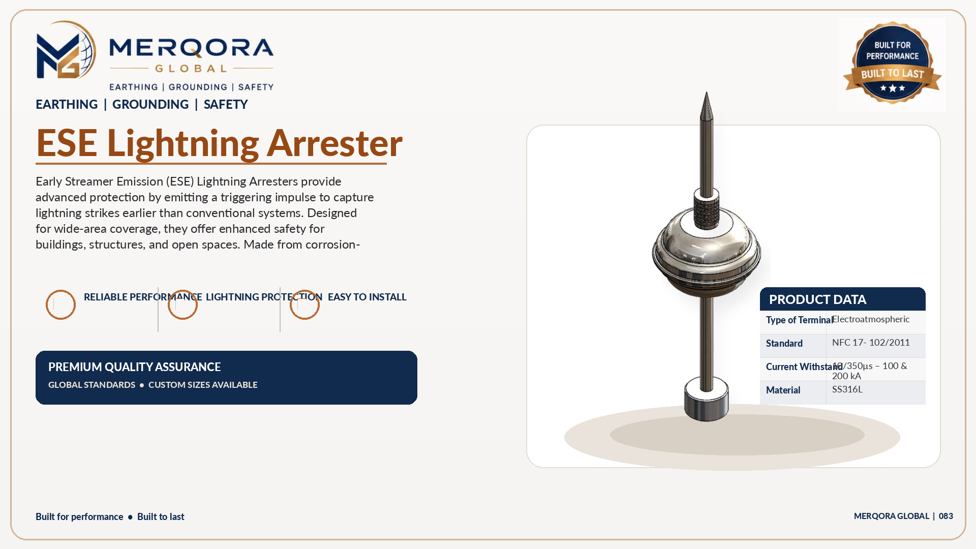 ESE Lightning Arresters - High performance ese lightning arresters engineered for industrial applications.