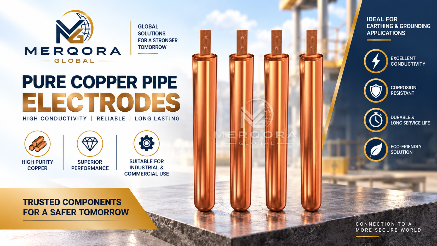 Pure Copper Pipe Electrodes - High performance pure copper pipe electrodes engineered for industrial applications.