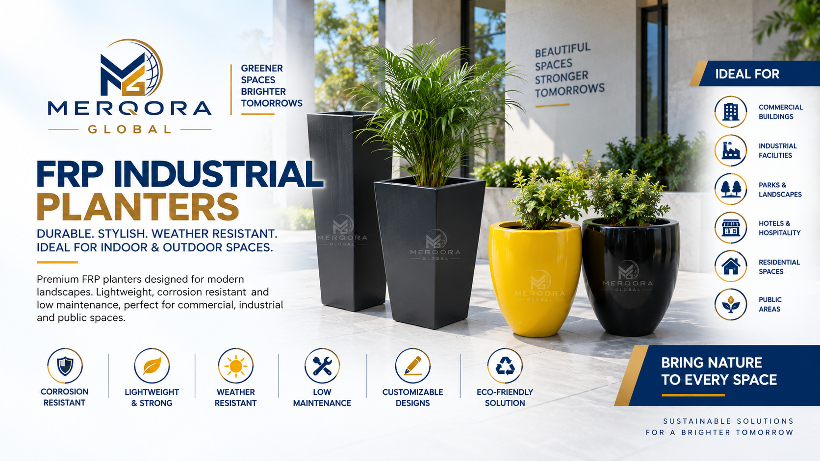 FRP Industrial Planters - High performance frp industrial planters engineered for industrial applications.