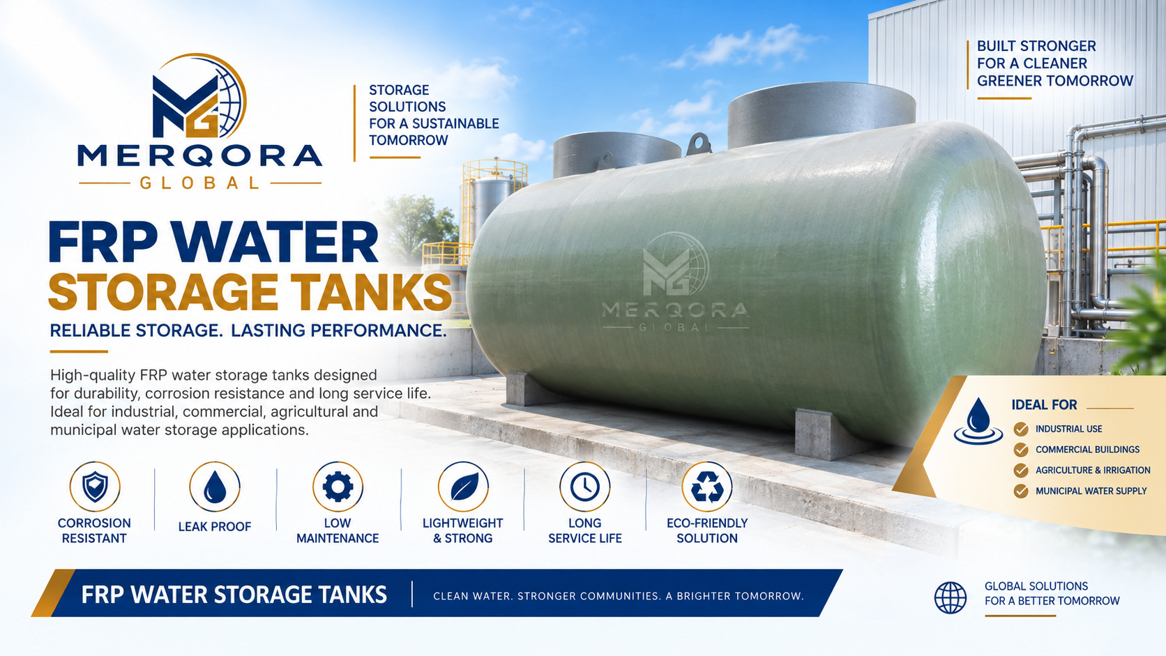 FRP Water Storage Tanks - High performance frp water storage tanks engineered for industrial applications.