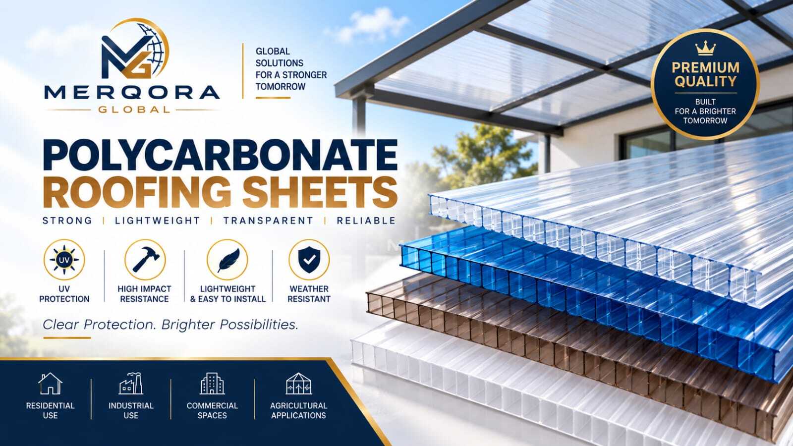 Polycarbonate Roofing Sheets - High performance polycarbonate roofing sheets engineered for industrial applications.